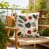 Blumen-Kissenbezug Blatt-Blumen-Druck Überwurf-Kissenbezug 18x18 Zoll Dekorative Bauernhaus