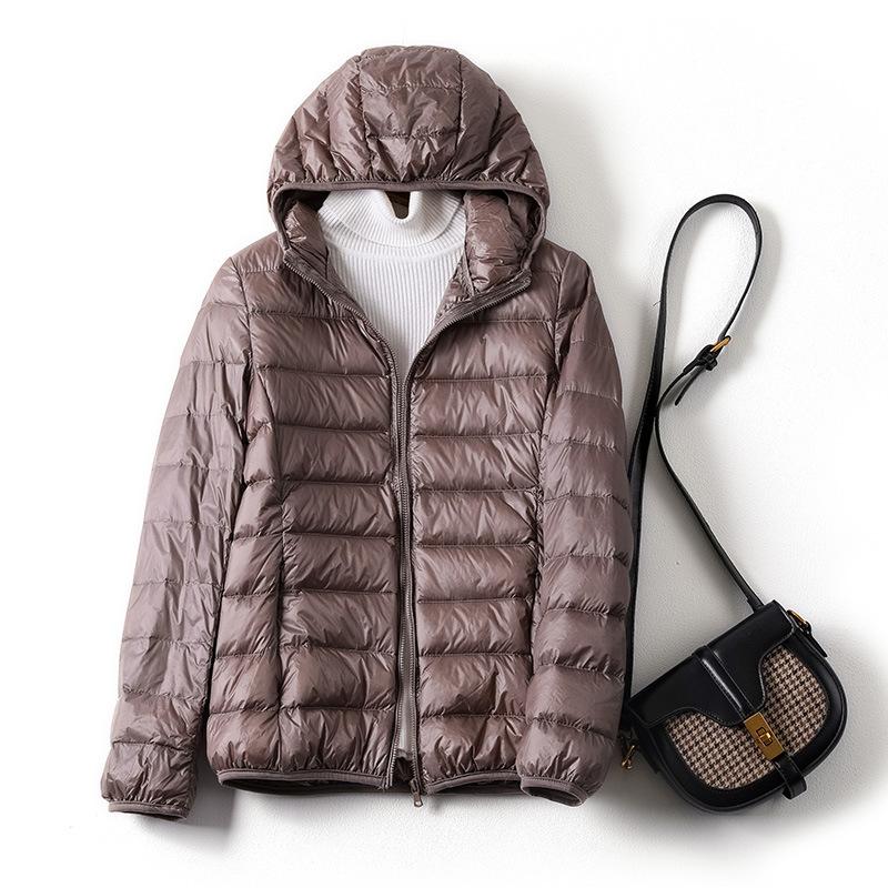 Anti-season Light Down Jacket Women's 2025 New Short White Duck Down Fashion Autumn and Winter Large Size Light Hooded Jacket