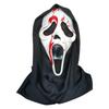 Screaming Mask Horror Bleeding Headgear Disturbing Thriller White Ghost Face Halloween Glow-in-the-Dark Cosplay