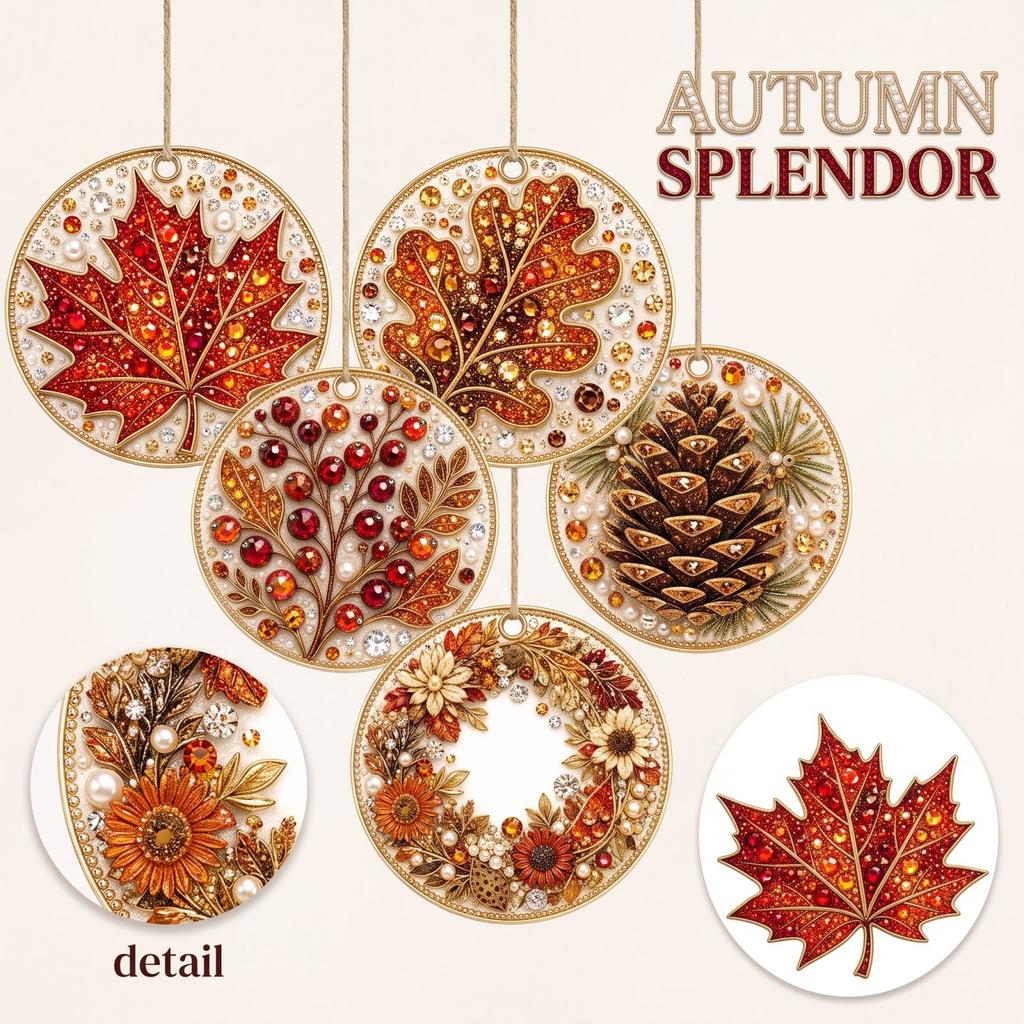 Fall Hanging Decorations Set - Themed Ornaments for Home, Wall, Door and Window