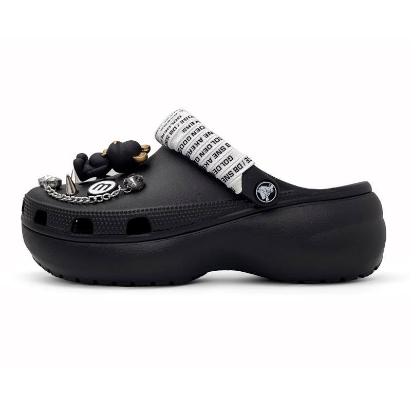 

Crocs Classic Platform Clog Модный Мишка Милый Минималистичный Уличная Мода Универсальные Высокие Клоги Женские Черный 36-37 чёрный