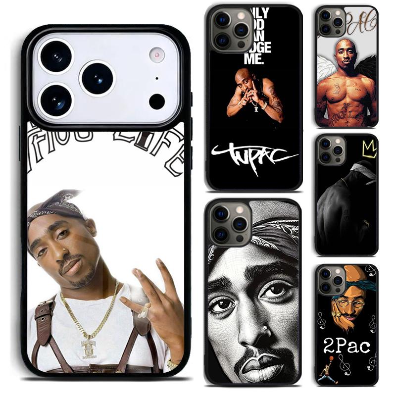 2Pac Hip Hop Singer Phone Case For iPhone 17 16 15 14 13 12 11 Pro Max Plus 17Air Soft Silicone Cover