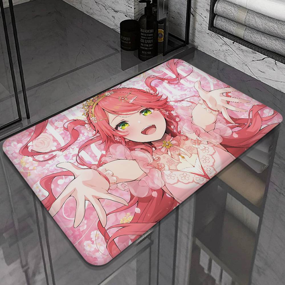 Popular Virtual S-Sakura M-Miko Floor Mat Retro Multiple Choice Living Room Kitchen Rug Non-Slip Modern Home Decor