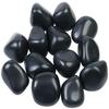 Black Agate Tumbled Stones, Reiki Chakra Healing Decorative Pebble, Vase Fillers Tumble Stone For Jewellery, Gift Item 13 Pieces Set, 20 Mm