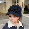 Teen Girls' Knitted Ponytail Beanie Hat Soft Warm Winter Cap with Ponytail Clip-Compatible Bow-Like Knot Lightweight Slouchy Visor Hats