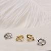Car Flower Cross Ear Button Temperament Cool Style Simple Design Earrings New Style Trend
