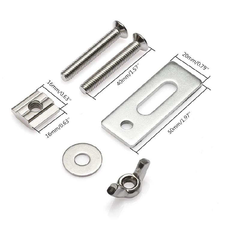 4 Pcs T-Track Hold Down Clamps M6 Heavy Duty Press Plate for Engraving Machine