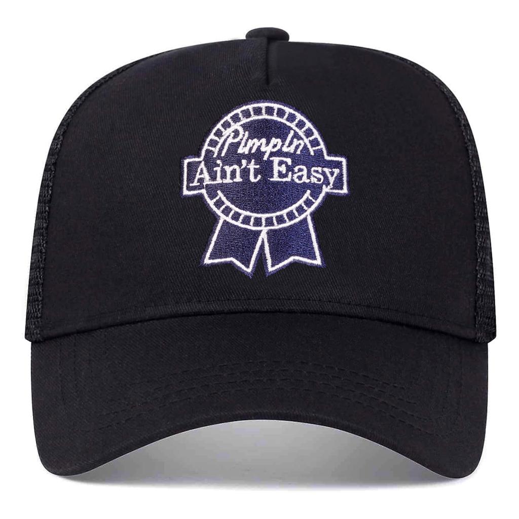 Unisex Ain't Easy Letter Embroidery Baseball Net Caps Outdoor Adjustable Spring and Summer Casual Sunscreen Hat