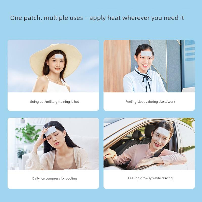 Cooling Patches for Physical Cooling, Ice Patches for Refreshing Summer Heat Relief, Summer Ice Compress Patches for Outdoor Activities and Military