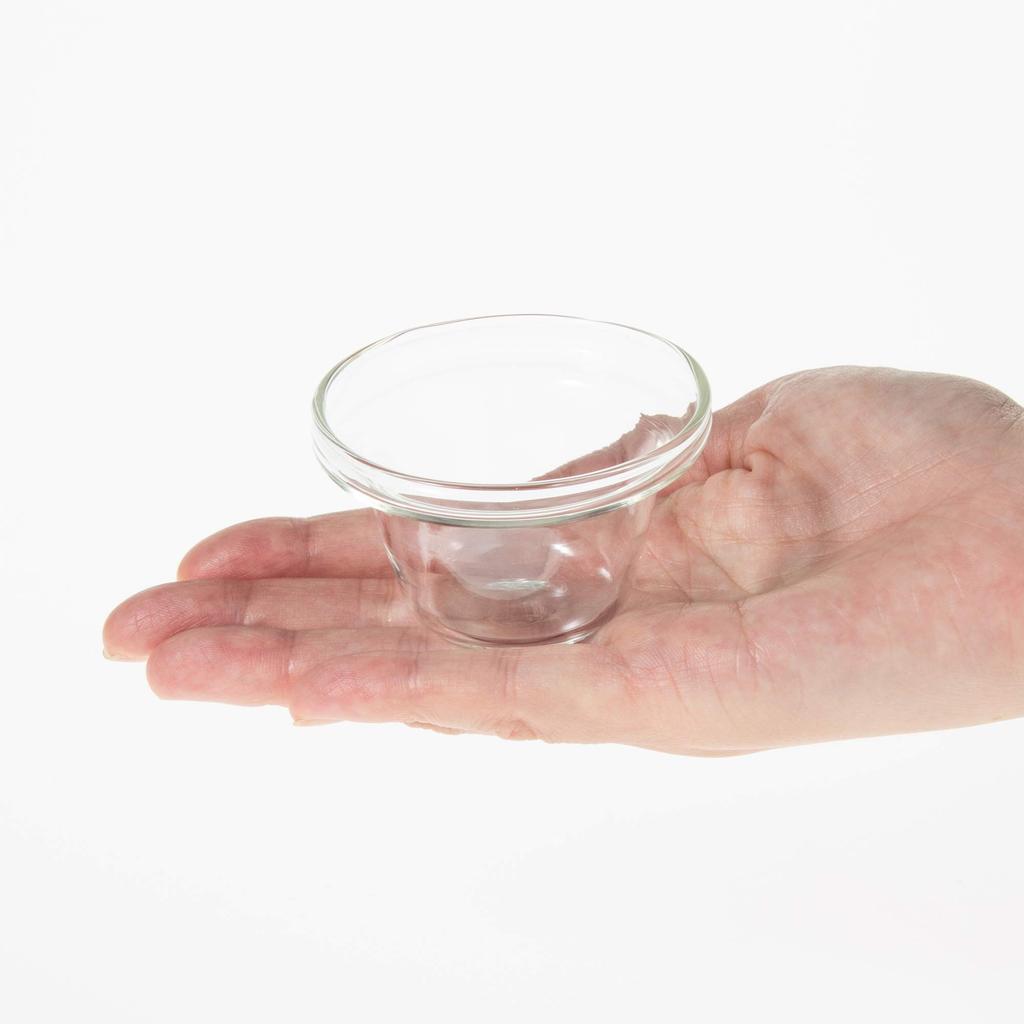 Toyo Sasaki Glass Flower Ornament Mini Cups, 50ml, Set of 48, Amuse-Bouche Ball Cups, Glass Dishes, Dishes, Small Plates, TS44012