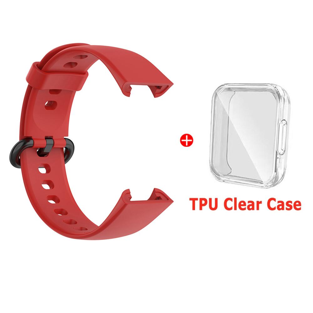 Silicone Strap For Xiaomi Mi Watch Lite 2 Watchbands Watch Strap For Redmi Watch 2 Lite Strap Bracelet With Protector Case