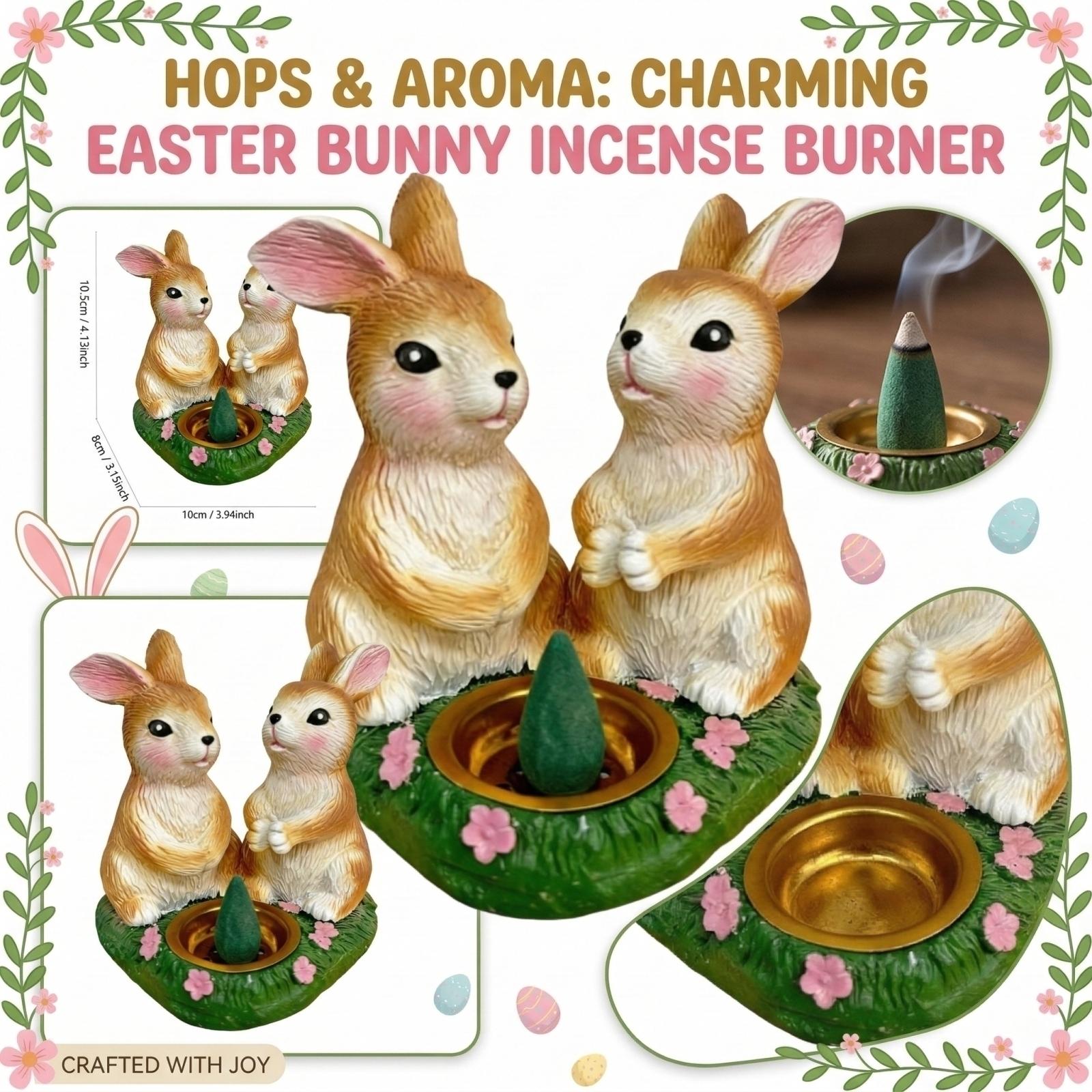 

Easter Bunny Aromatherapy Figurine - Simulated Animal Resin Statue With Oil Diffuser Plate, Scented Home Decor For Living Room & Bedroom One Size