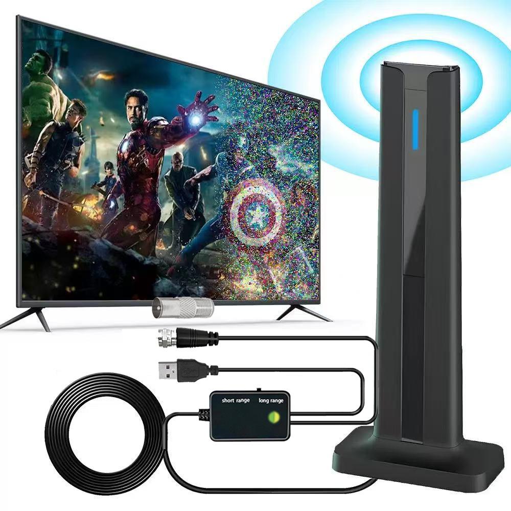 TV Antenna Indoor HD Digital for All Smart TVs Long Range with Signal Amplifier Supports Local Channels 4K 1080P Signal Boost