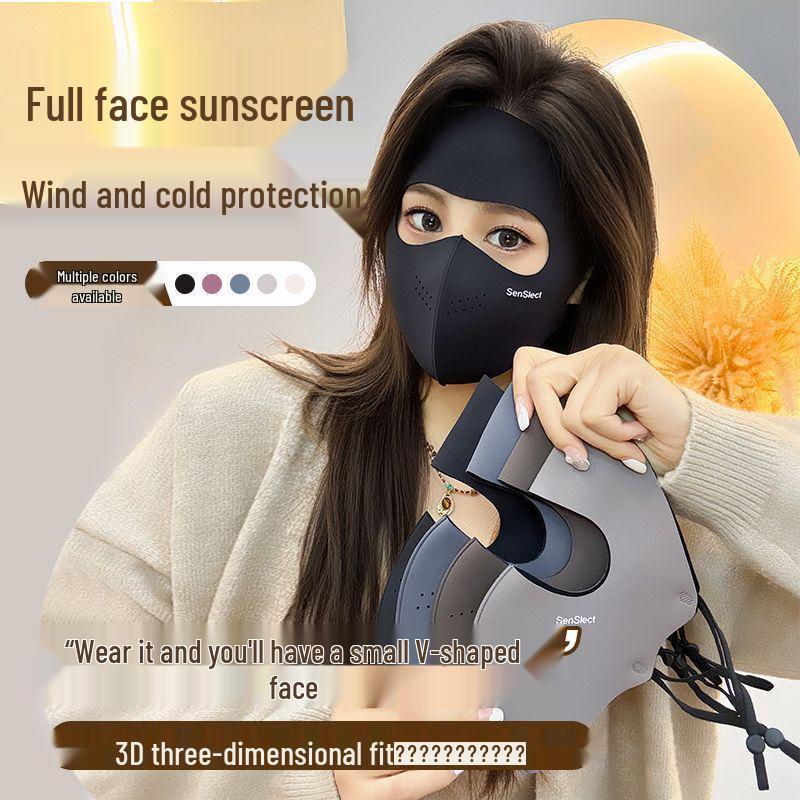 Ladies' Full Face Windproof Winter Mask - Warm & Cold-Proof for Cycling