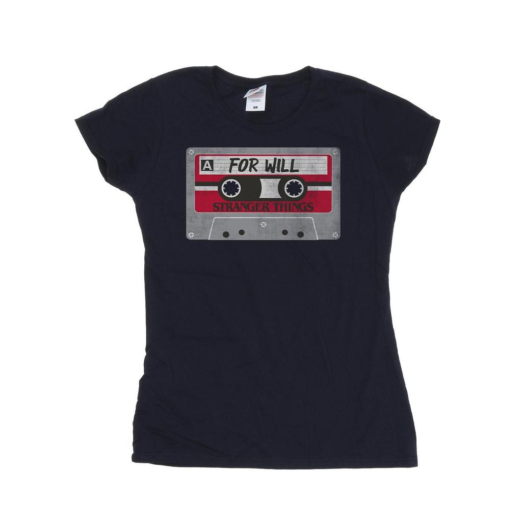 Netflix Womens/Ladies Stranger Things Cassette For Will Cotton T-Shirt