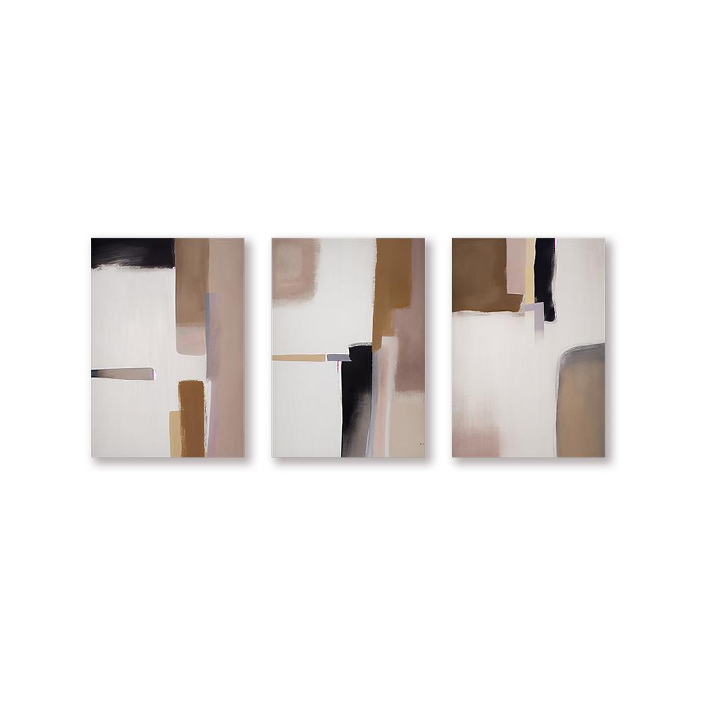 3pcs Abstract Art Poster Wall Art Canvas Print Painting Home Decoration Abstract Color Blocks Painting Living Room Bedroom Decor