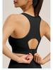 Women's Racerback Shockproof Sports Bra with Beautiful Back Design and Hook-and-Eye Closure