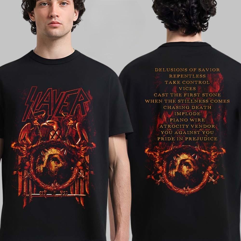 Slayer Repentless 10th Anniversary Repentless Tracklist T-Shirt Reprint Unisex T-Shirt XL