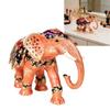 Handcrafted Elephant Designs Jewelry Organizers Box Featuring Delicate Diamonds Pattern