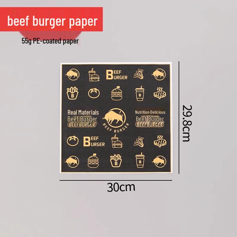 Disposable Oil-Proof Triangle Hamburger Paper Bags