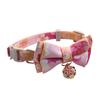 Lattice Bow Pet Cat Collar with Bell Adjustable Pet Collar Bownot Safety Necklace for Puppy Kitten Cat Cute Pattern Pet Supplies