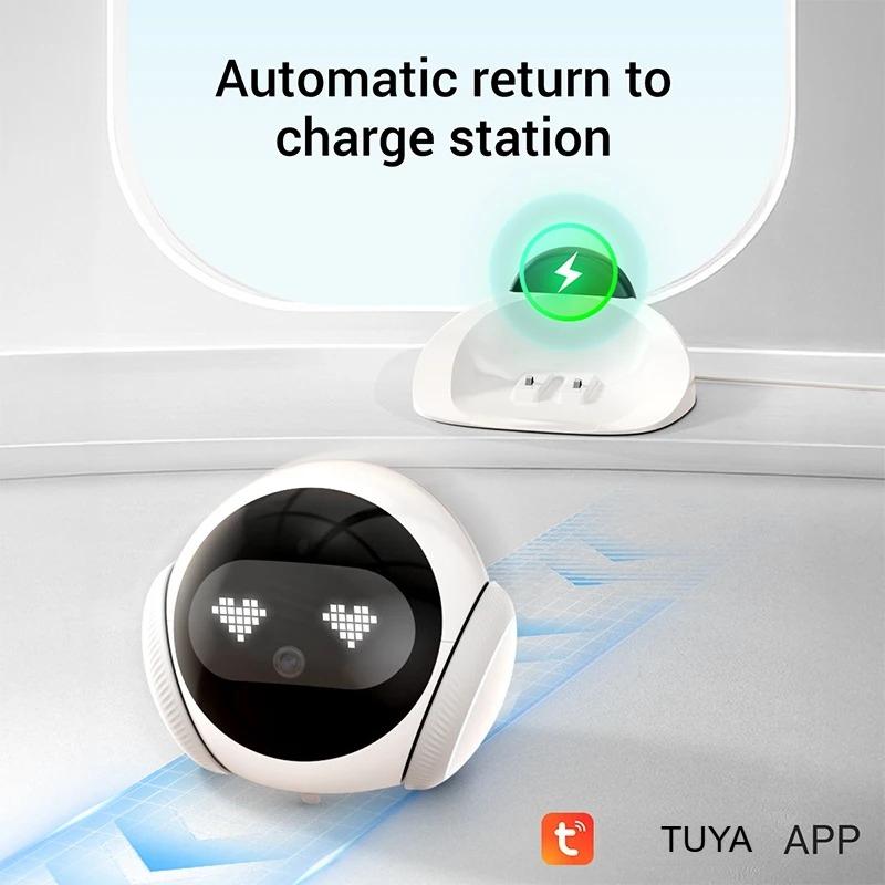AIOOK Automatic Charging Robot Camera HD 2K 5G WIFI IP Camera Pet Mobile Tracking Night Vision CCTV Remote View TUYA APP Camera