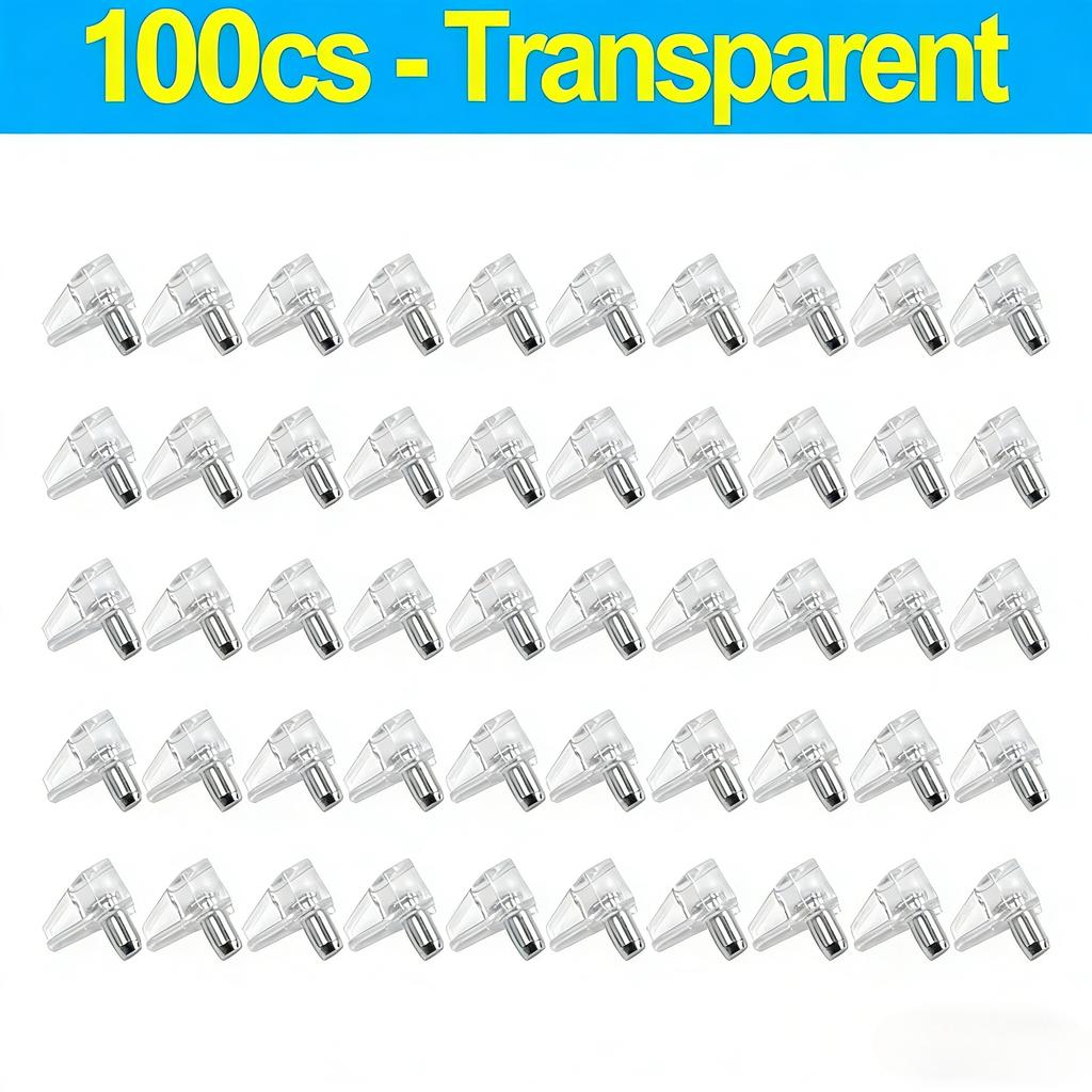 50/100Pcs Shelf Support Pegs Plastic Laminate Support Studs Cabinet Wardrobe Shelf Holder Pins Glass Plate Furniture Bracket Peg