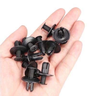 Car Screw Buckle 8mm Hole Plastic Rivets Fastener Push Clip Auto Vehicle Door Trim Panel Retainer Fastener Clips for Toyota