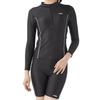 Fitness Top and Bottom Long Half Body Sizes Size 9 Swimsuit, Set, Sleeve, Zip, Separate, Simple, Coverage, 5-17, 3132845, Women's,