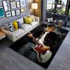 Musician with Electric Guitar Suitable As a Non-slip Mat for the Living Room or Bedroom Sofa