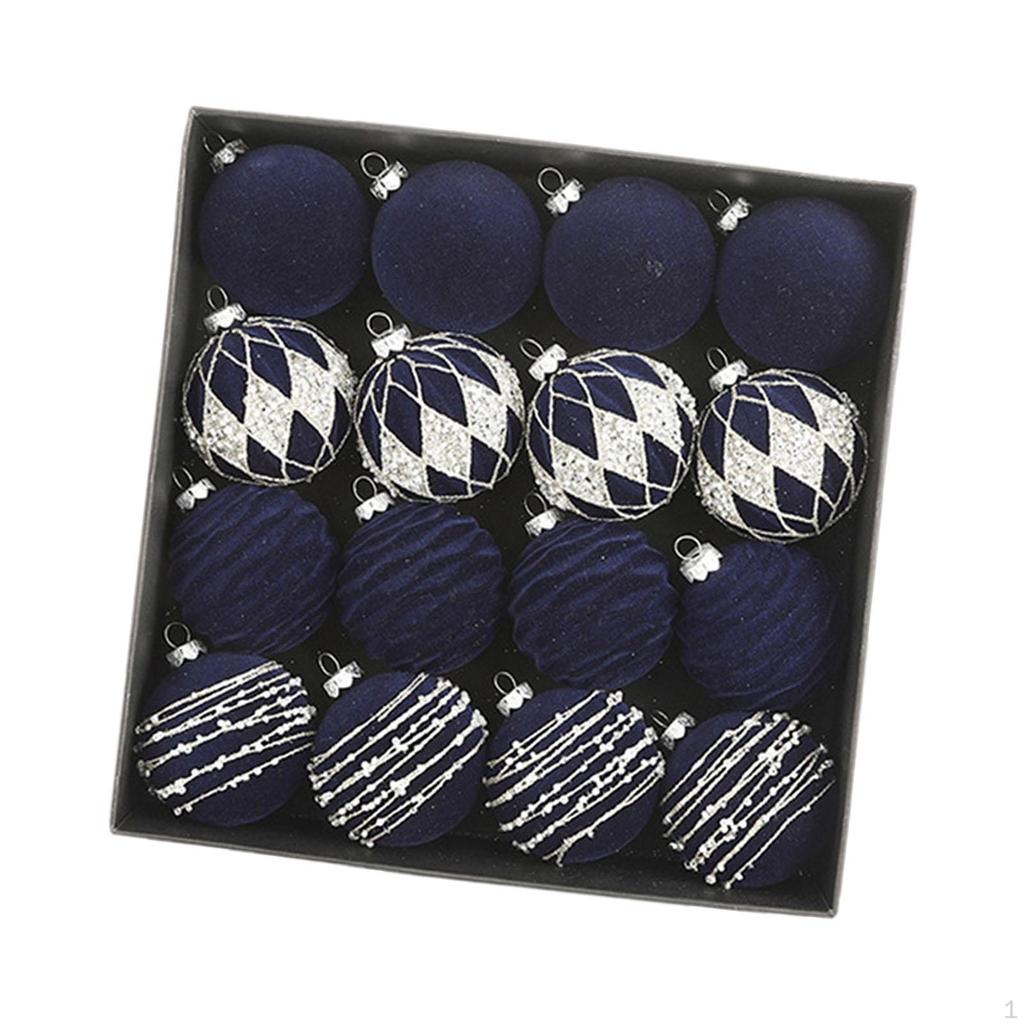 16x Samt Weihnachtskugel Ornamente Hängende Kugeln für Veranda