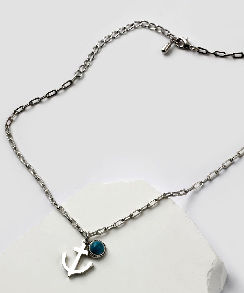Shoveoff Svn-2003 Simple Turquoise Men'S Necklace For Daily Points