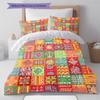 Ethnic Tribal Texture Pattern Bedding Quilt Set Quilt Cover Pillowcase Home Decoration Gift (1 * duvet cover + 2 * pillowcase, without core)