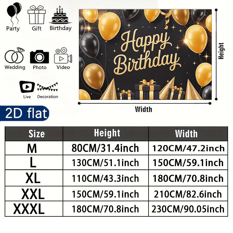 Party Backdrop Happy Birthday Birthday Wedding Balloon Black Photo Booth Background Front Door Decor