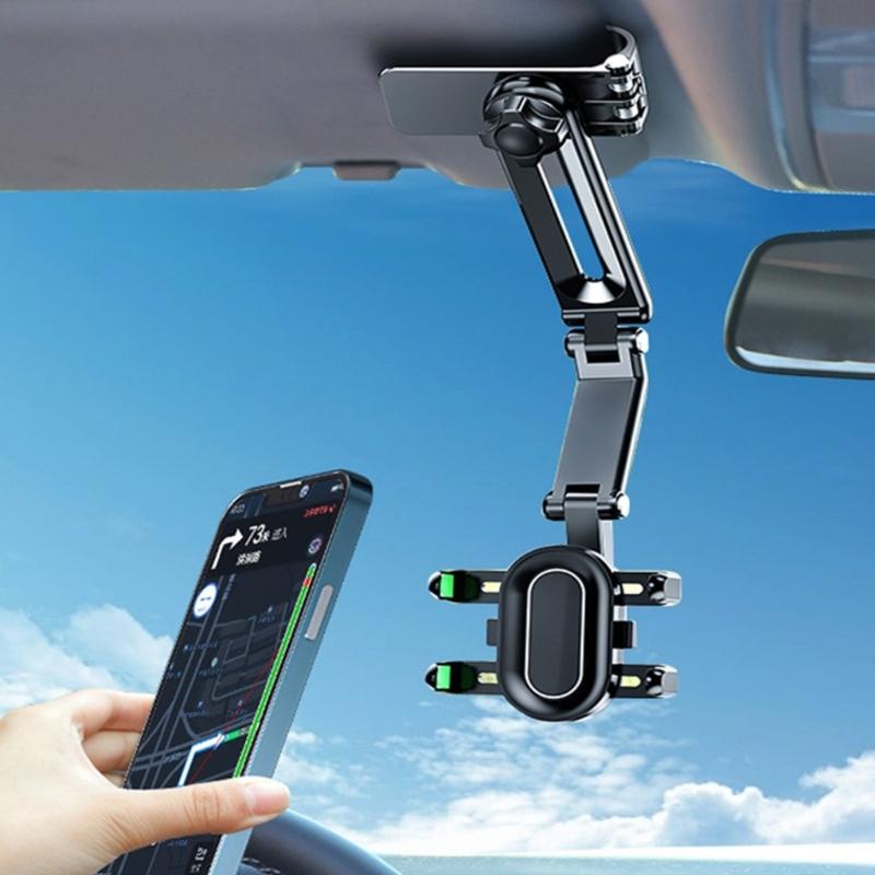 Flexible Rotatable Car Phone Mount Clip Support For 4.7 To 6.5 Inch Smartphones Secure Grip Offers Full Angle Adjustment