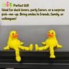 3D Printed Yellow Duck Statue, Flexible Sitting Posture Funny Duck Ornament Halloween, Christmas Home/office Decoration Ornament