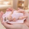 Cloveray 5-inch (12cm) Reborn Doll, Silicone, Full Body, Realistic Baby Doll, for Collection, Gift & Art (Pink)