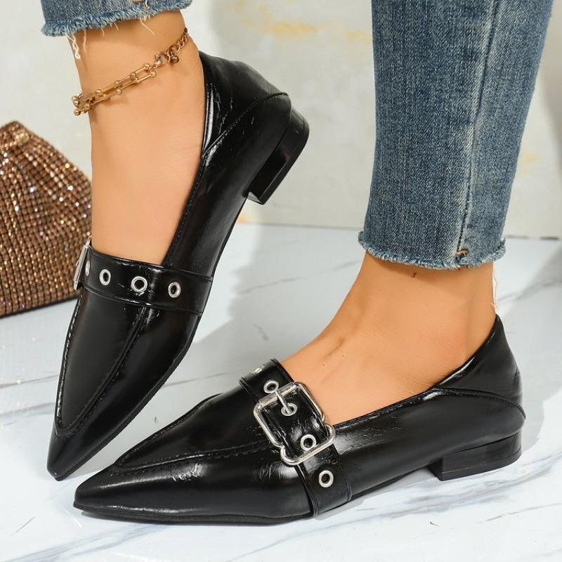 2025 Retro Fashion Flat for Women New High Quality Pointed Tip Leather Shoes Casual Trend Hot Selling Women's Single Tabis Shoes