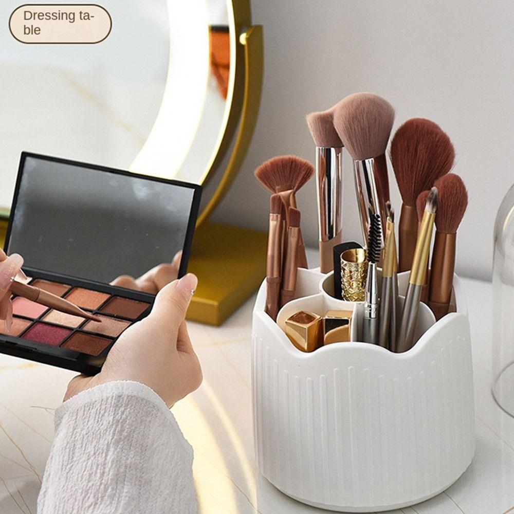 Dust-proof Rotatable Makeup Brush Holder 360 Degrees Desktop Makeup Organizer  Beauty Egg