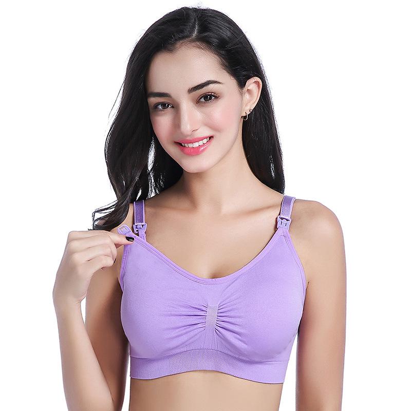 Plus Size Seamless Hands-Free Nursing Bra - Wire-Free, Front-Open