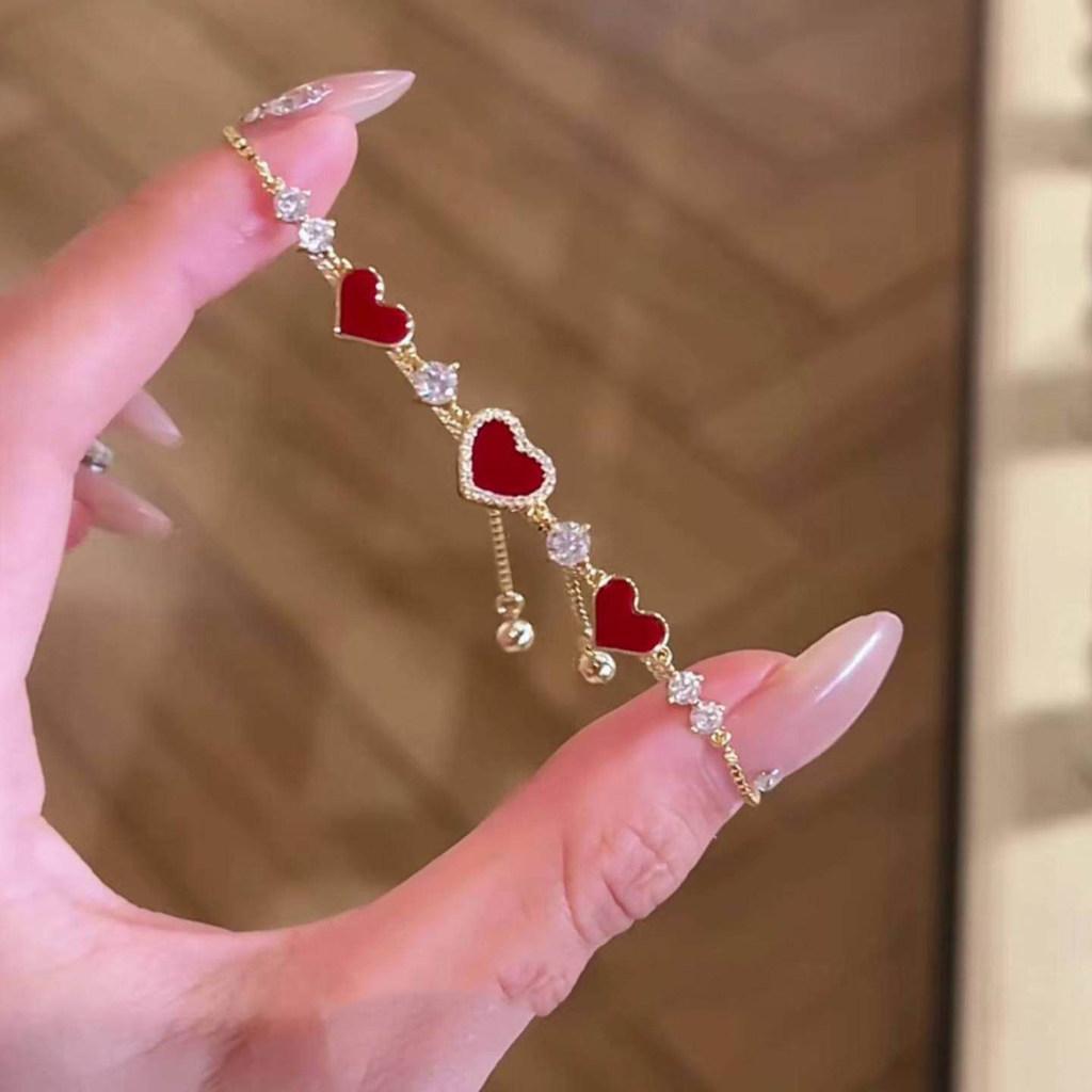 Chinese Inspired Heart Shape Copper Bracelet For Women With Luxury Finish And Stylish Design