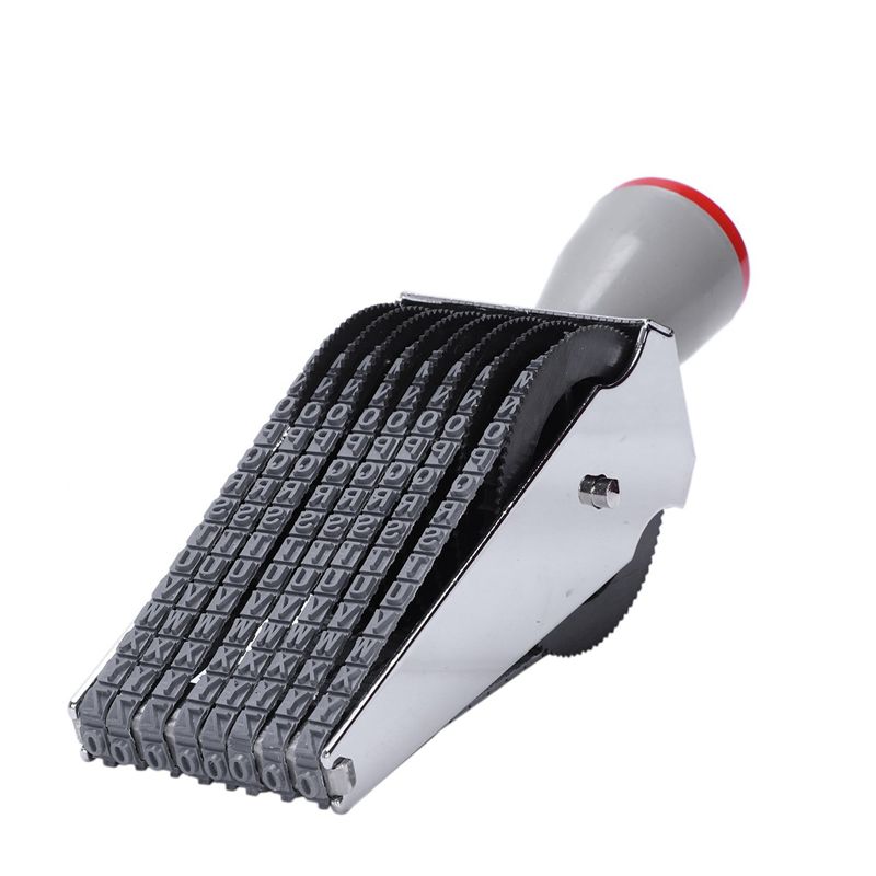 A60Z2X 8 Digit Alphabet English Letter Number Rolling Rubber Stamp Emboss DIY Scrapbooking Roller School Home Decormay