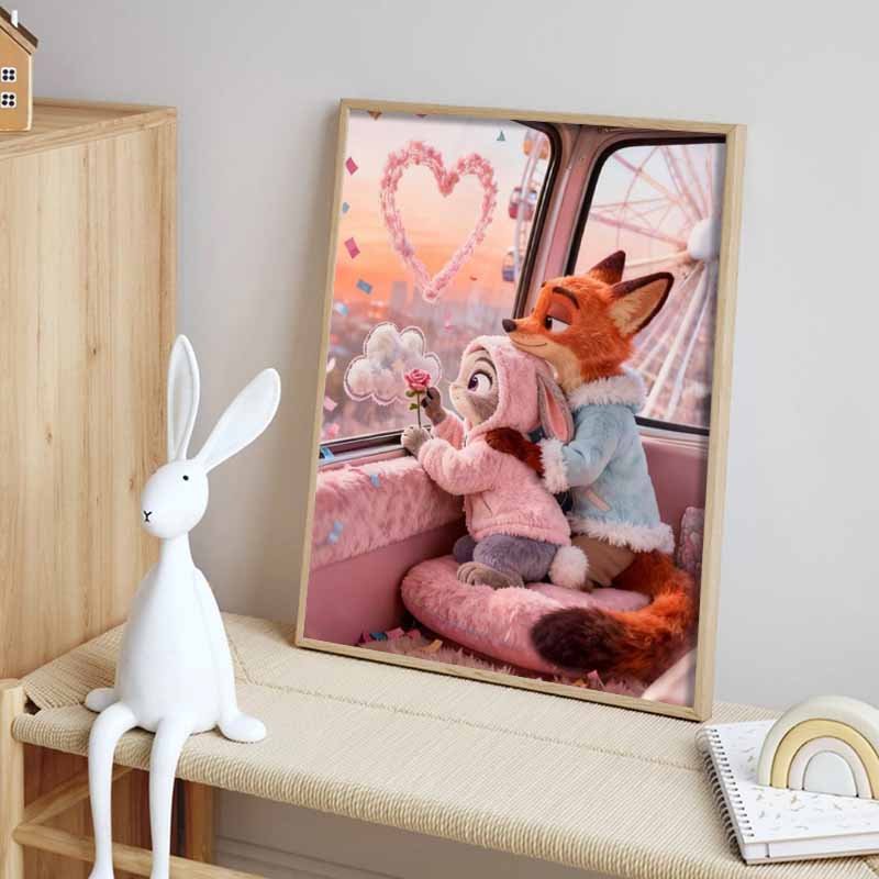 Disney Diamond Painting Zootopia Theme Datethemed Fan Art Cartoon Mosaic Diamond Cross stitch DIY Gift Home Decoration