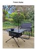 Portable Aluminum Folding Camping Table with Mesh Storage and Canvas