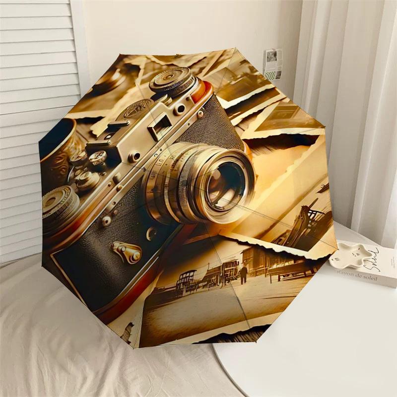 

1PC Camera Old Umbrella-8-Rib Reinforced, Automatic Open, Lightweight & Durable, Fashion Accessory for Outdoor-L0313