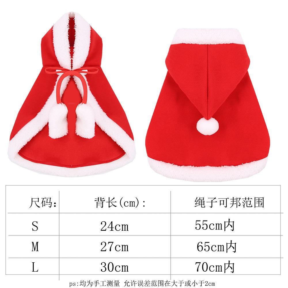 Small Medium Large Dog Christmas Pet Supplies Clothes Teddy Cotton Clothes Autumn and Winter Elk Cat Cat Dog Clothes