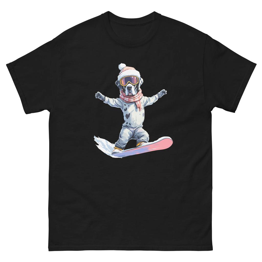 Great Dane Dog Snowboarding Fun Snowboarder T-Shirt