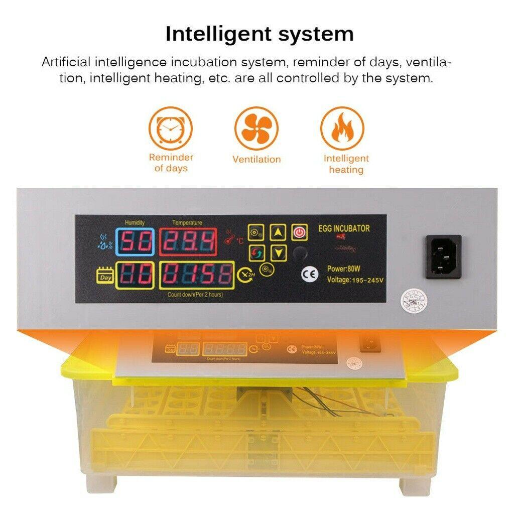 100W Automatic Eggs Incubator Brooder Bird Quail Chick Hatchery Incubator Poultry Hatcher Turner Farm Incubation Tools AC110V/220V  50/60HZEU/US