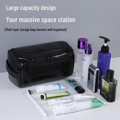 Borsa da toilette multifunzionale in pelle PU transfrontaliera - Grande capacità, Impermeabile