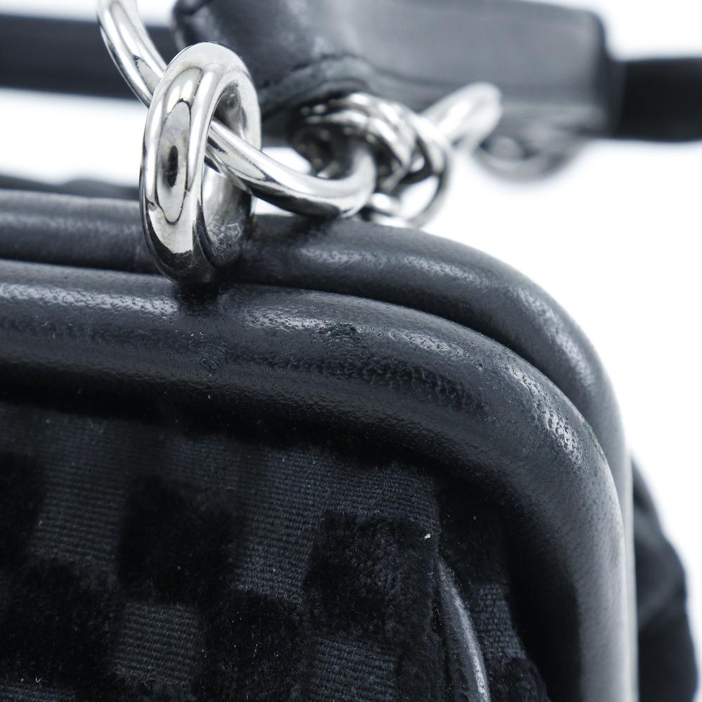 Chanel ChainShoulder Shoulder Bag A33096 COCO Mark Gamaguchi 2WAY Black Velor Women Used